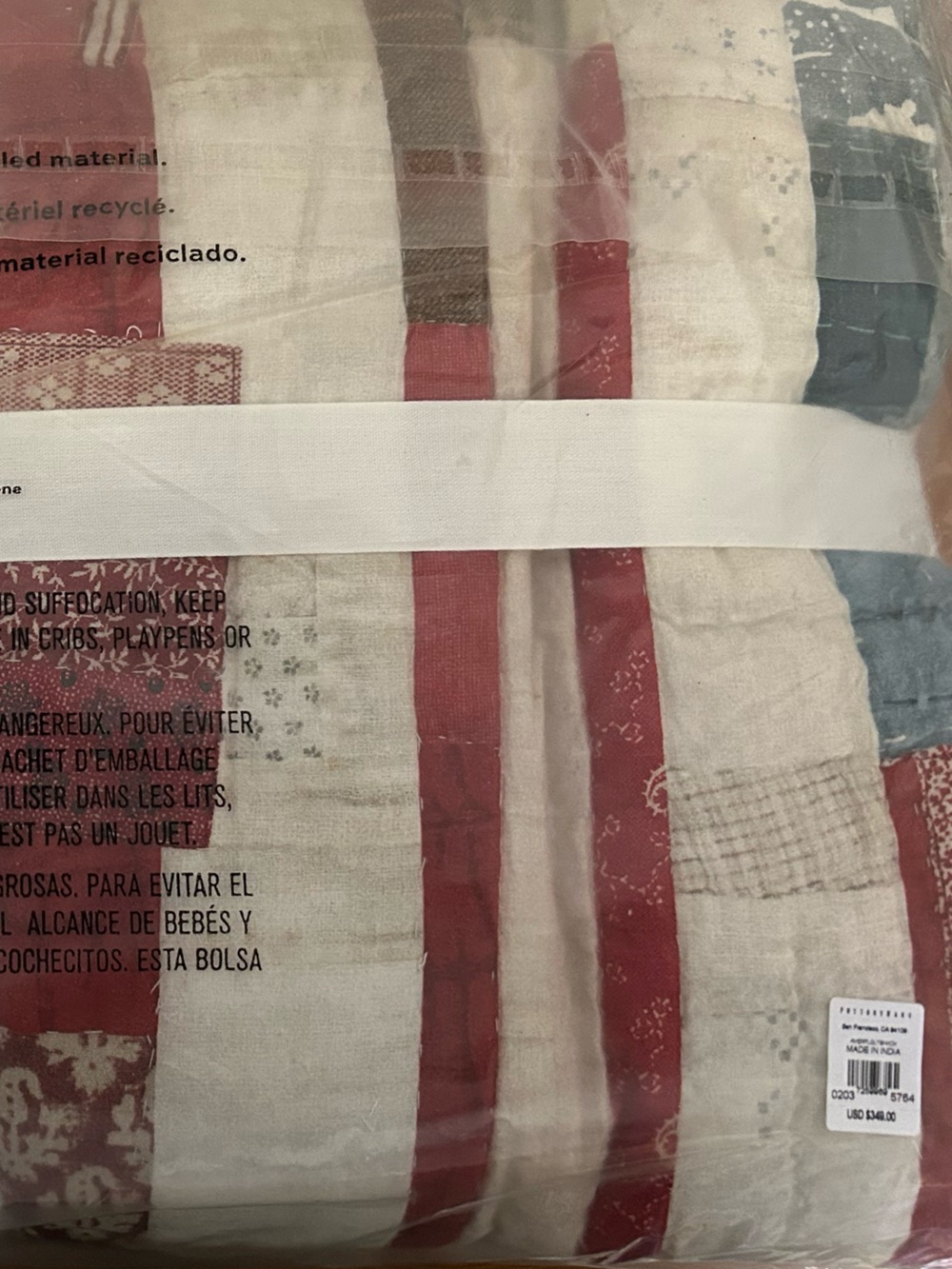 POTTERY BARN FLAG COTTON QUILT + SHAMS KING NWT - Picture 13 of 13